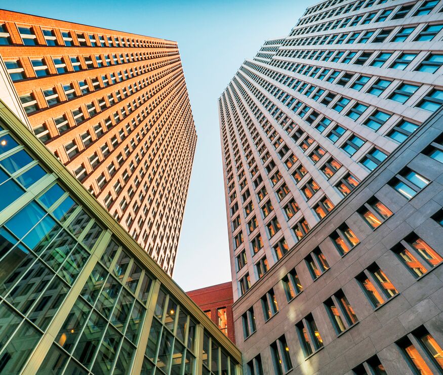 Two office buildings in The Hague, The Netherlands belonging to the Dutch government.